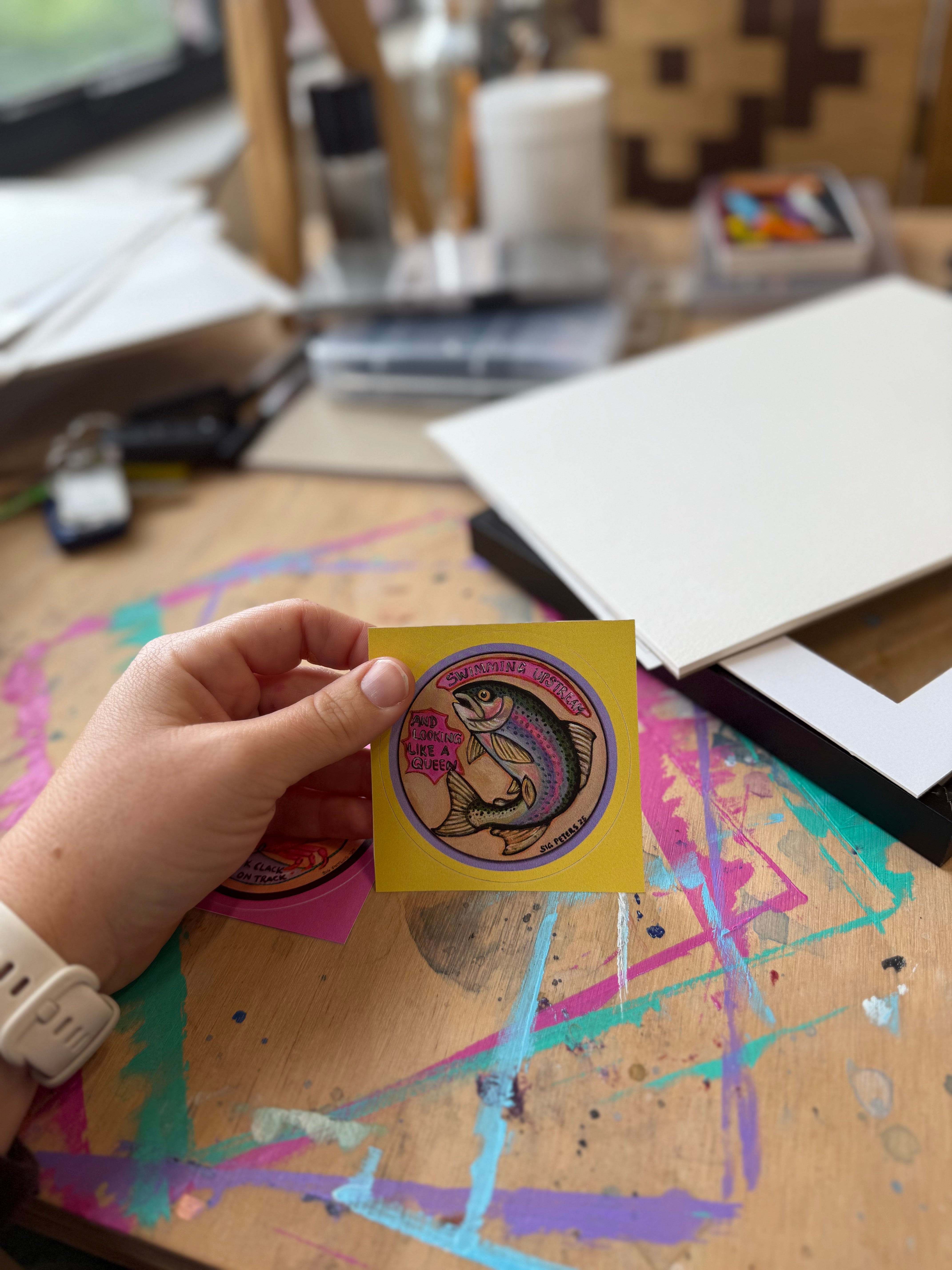 Feel Good F*cking Art Sticker – “Swimmin’ & Thrivin’”