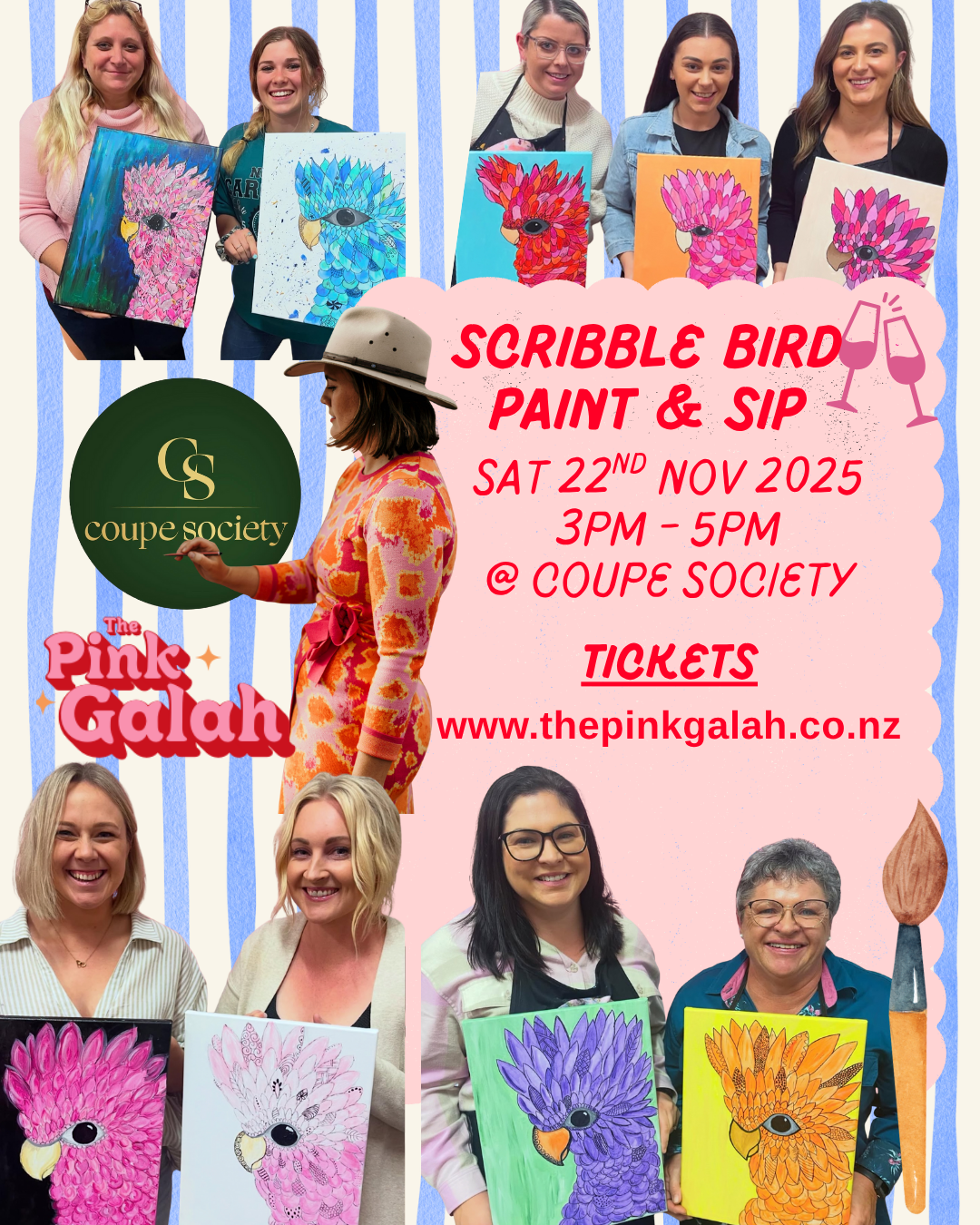 Scribble Bird Paint & Sip @ Coupe Society
